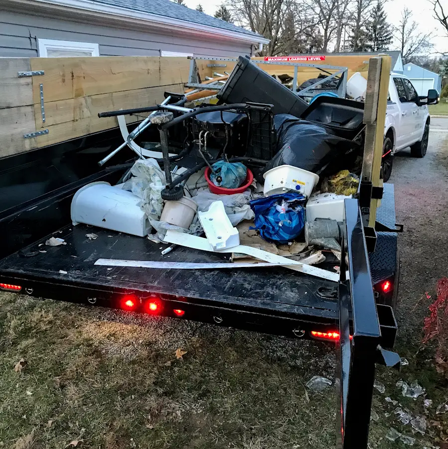 Roll-off dumpster delivered to a residential driveway in Meridian