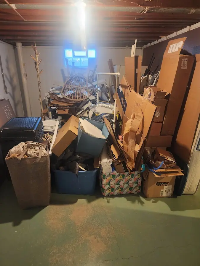 Roll-off dumpster container at job site for Yard Waste Dumpster Rental in Meridian